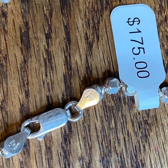 16” Necklace Popcorn Sterling Silver 925 Milor Italy SU Jewelry 30.31g - Picture 6 of 8